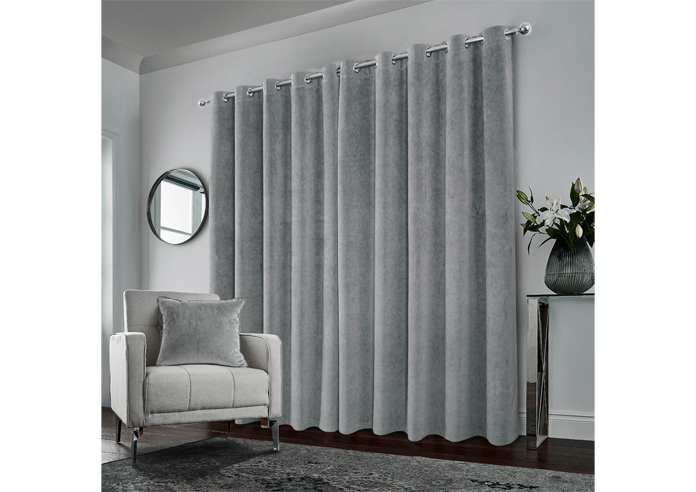Hampton (Blackout) Eyelet, Grey - Ready Made Curtains - Image 8